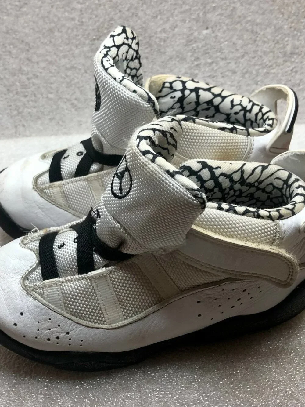 Nike Air Jordan 6 Rings TD Shoes White Black 323420-107 Toddler Infant Size 10C